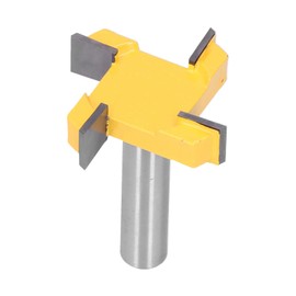 Surface Cutter Carbide Tipped Surface Woodworking Cutter Planing Tool with 4 Flutes for CNC Spoilboard Solid Wood (8 mm Shank)