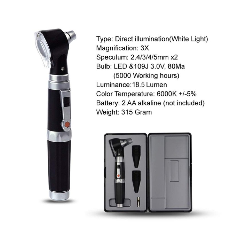 Mini Otoscope, Bysameyee Magnification Diagnostic Otoscope with LED Direct Illumination