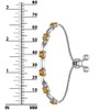 Solid Sterling Silver Adjustable Bolo Bracelet with 1.8 Carat Citrine