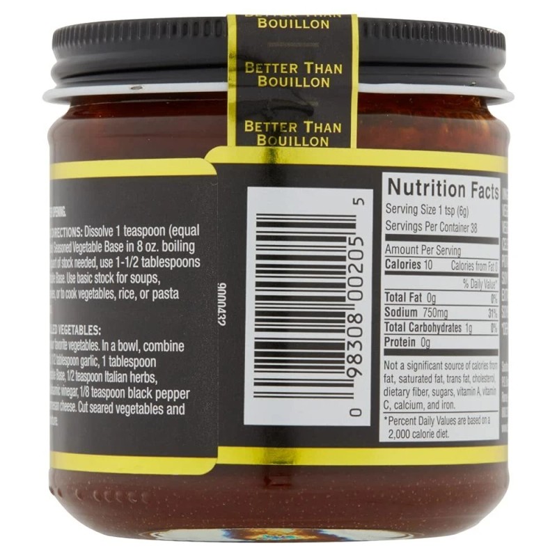 Better Than Bouillon Premium Seasoned Vegetable Base 8 Ounce Pack