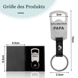 Bottle Opener for Dad Gift – I Love You Dad Father Stainless Steel Keyring as a Gift for Best Dad Birthday Father's Day Father's Day Gift Idea