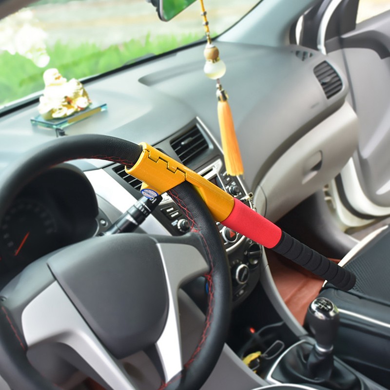 Car Steering Wheel Lock Theft Proof Strong Construction Soft Handle