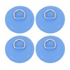4PCS D Ring Patch PVC Round Shape Strong Stainless Steel