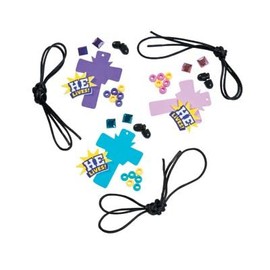 Queen of the Castle He Lives Necklace Craft Kit - Makes 12 Religious Craft Kit for Sunday School Bible Studies Easter Activities