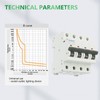 Wengart Three Phase Miniature Circuit Breaker WGM12-63H, AC230V/400V 16A 4P,