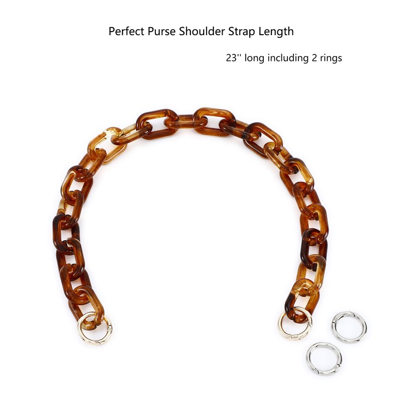 Xiazw 58 cm Adjustable Acrylic Chain Bag Chain Purse Strap