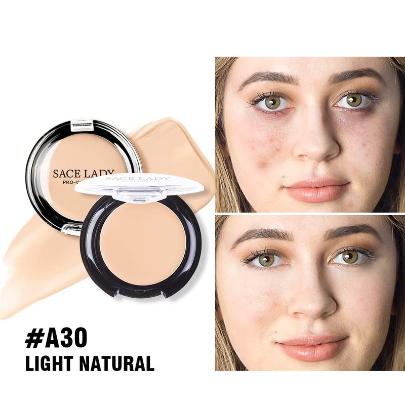3 Pack Full Coverage Concealer Cream Makeup, Waterproof Matte Smooth