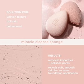 Real Techniques, Miracle Cleanse Sponge, Esponja para Lavar y Exfoliar la Piel, Equilibra e Hidrata el Rostro
