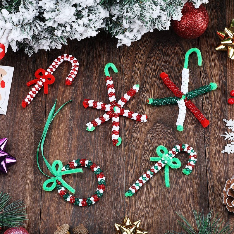 Christmas Tri-Shaped Beads Plastic Tri Beads with 50 Pieces White