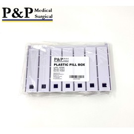 Weekly AM/PM Pill Box Portable Travel Prescription & Medication Pill Case Organizer (7-Day / 4-Times-A-Day) with Large Removable Compartments and Moisture-Proof Design Box of 1