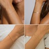 DEARMAY Dainty 14K Gold Chain Bracelets for Womens Trendy Waterproof
