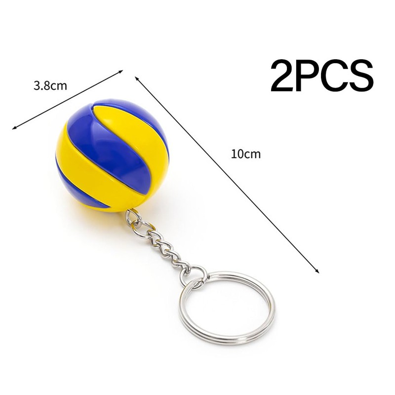 FDCGAS Volleyball Accessories - 2 Pieces Volleyball Key Rings Basketball