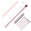 GUIGUDESN 5Pcs Pink Eyeshadow Brush Set, Premium Synthetic Bristles, Aluminum