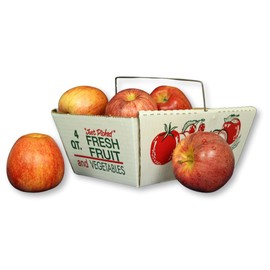 12 Pack – Corrugated 4 Quart Fruit and Vegetable Picking Tray with Metal Handle – Strong Cardboard Berry Harvesting Basket