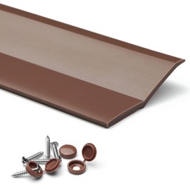 FOSLUOC Garage Door Seal Top and Side Seal Strip 34FT Brown Adhesive Backed Rubber Weather Stripping Replacement Weatherproofing Universal Sealing