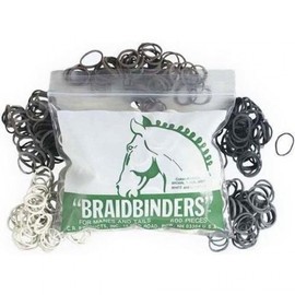 C.R. Braid Binders Rubber Bands Plastic Brown Economical Way Mane Horses 600 Count