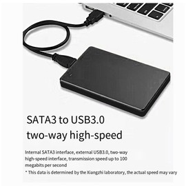 Lyaciomn External Mobile Hard Disk High USB 3.0 1TB Storage Portable Hard Disk for Laptop Desktop PC Silver