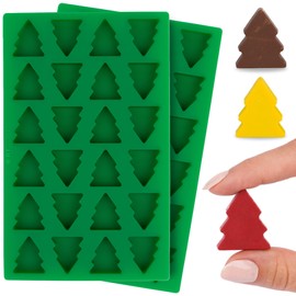 2 Pack - Mini Christmas Tree Silicone Mold for Festive Desserts-Perfect for Chocolates, Candies, Jellies, and Baking Treats - Chocolate Mold and Baking Essential | Christmas Tree Ice Mold