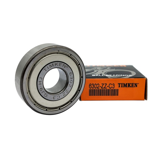 TIMKEN 6302-ZZC3, 4Pcs,Double Metal Seal Bearings 15x42x13mm, Pre-Lubricated and Stable