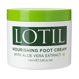 Lotil Crema para el cuidado de los pies con extracto de aloe vera para mujeres, 4.0 onzas