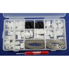 287pcs MOLEX 2-12 Pin, Standard .062" 5.0A Connector Kit 18-24 AWG w/Extraction Tool