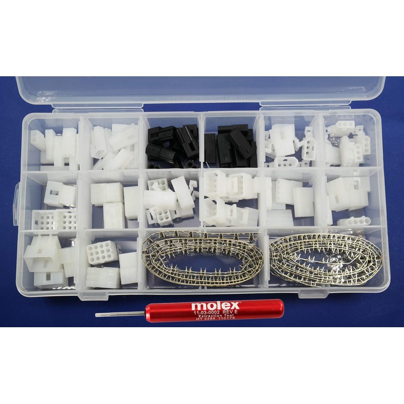 287pcs MOLEX 2-12 Pin, Standard .062" 5.0A Connector Kit 18-24