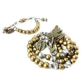 Catholic Heirlooms Mary Queen of Heaven Paracord Rosary for Men and Bracelet Set, One size, paracord, acrylic