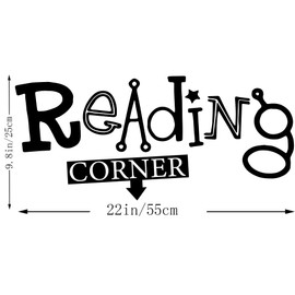 Fencosyn Reading Corner Removable Baby Classroom Decor Wall Decals Stickers