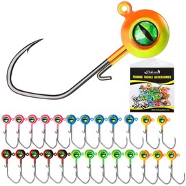 Dovesun Crappie Jig Heads for Fishing Jig Heads for Crappie Walleye Bluegill 1/32oz(0.8g)-25pcs