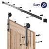 SMARTSTANDARD 8ft Barn Door Hardware Kit, Sliding Door Hardware Kit,