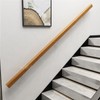 Wooden Stair Handrail, Single Piece Handrails, Complete Kit with Metal