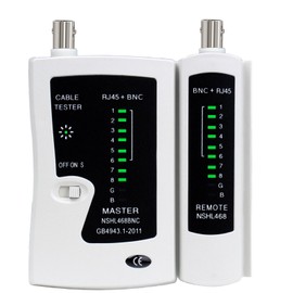 Coaxial Coax Cable Tester Portable BNC RJ59 RJ45 cat5 cat5e cat6 cat6a UTP Wire Test Tool Continuity Checker Ethernet Network Cable Tester