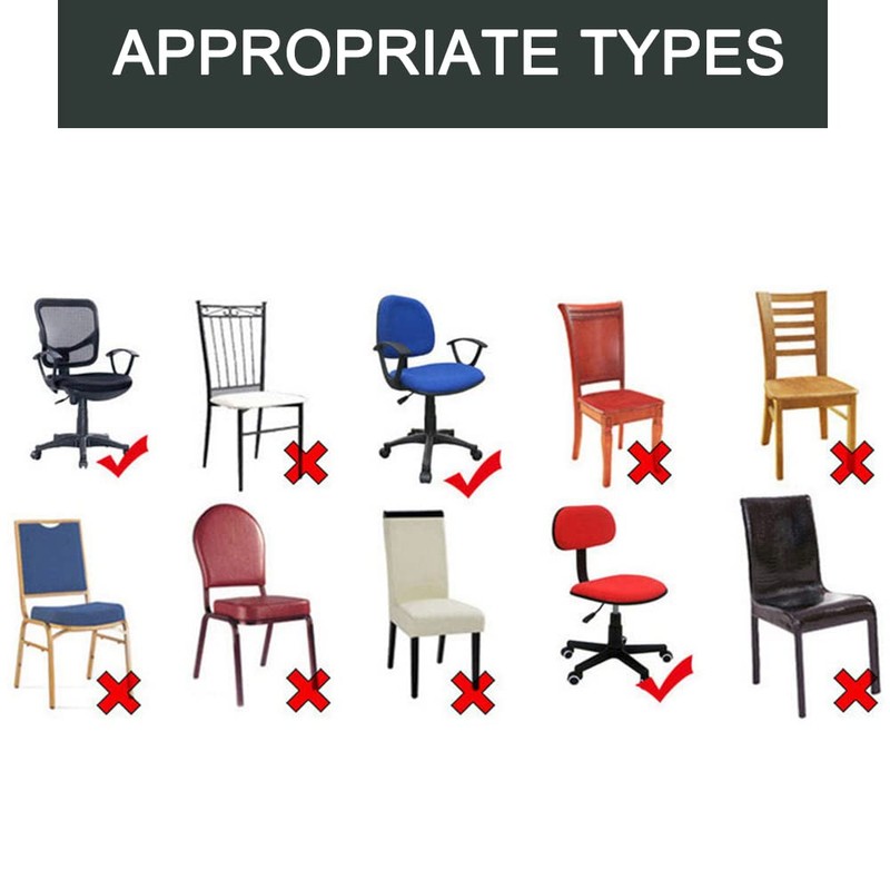 Shukii Black Waterproof PU Leather Chair Cover - Office Desk