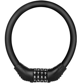 Jingming Bicycle Lock, Combination Code Lock, Mini Portable Can Be Combined Bicycle Lock, Best for Bicycle, Motorcycle, Gate, Fence (Black)