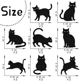 Little Cats Cupcake Topper,Cat Theme Birthday Party Decorations,Cute Kitten Theme Baby Shower Party Decorations,Little Pet Birthday Party Supplies Black