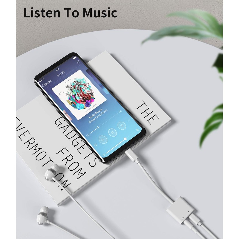 Kefiany 2IN1 USB-C to 3.5mm Headphone Jack Adapter, 30W PD