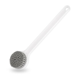 Cepillo de ducha con cerdas de nailon suaves, mango largo, exfoliante corporal para ducha, cepillado en seco o húmedo.