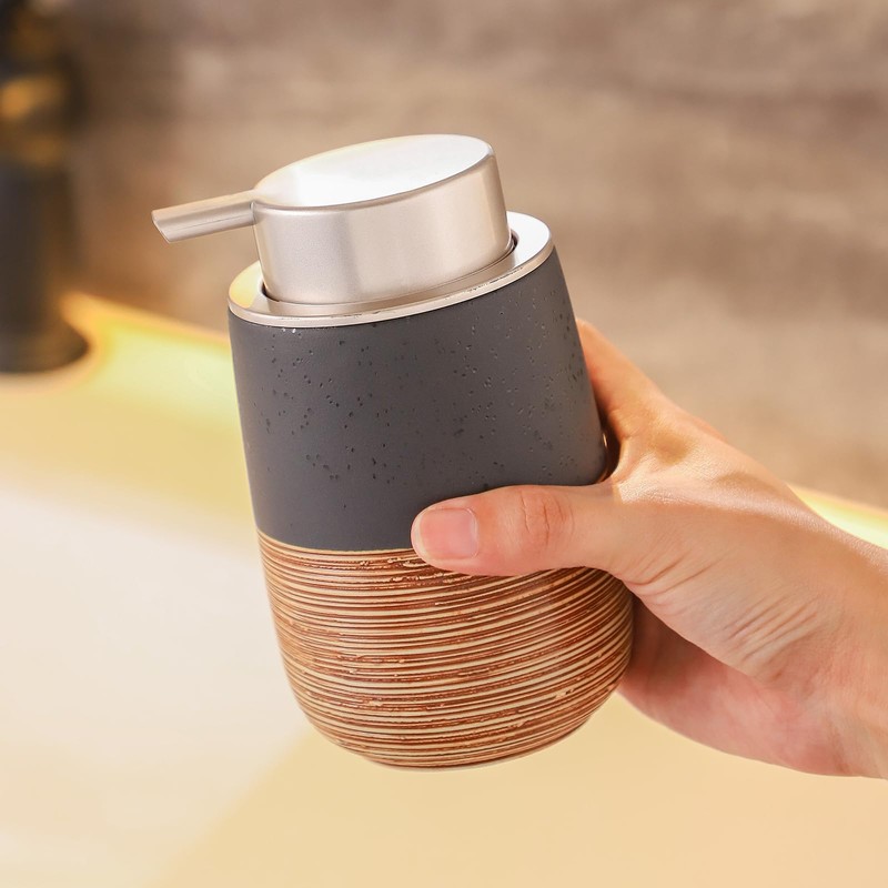 Ceramic Foaming Soap Dispenser – 380ml Refillable Bathroom & Kitchen