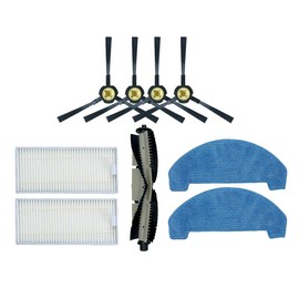 9pcs Main brush/side brush/filter/mop cloth compatible with ILIFE T20S A20 robot vacuum cleaner accessories