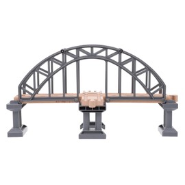 Zerodeko Railway Tracks, Bridge Toy, Toy Train Accessories, Mini Bridge Frame, Railway Track Bridge, Wooden Cross, Railway Toy, Children's Toy (Grey) Train