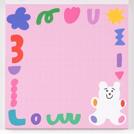 Chic Greeting Life Square Memo Bear MMN-487 Blue