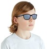 Arnette Child Sunglasses Matte Black Frame, Dark Grey Mirror Water