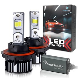Syneticusa H13 Light Bulbs 800% Super Brighter 6500K Driving Light Bulbs with Fan, Plug and Play, Off-Road Use or Fog Light, Pack of 2