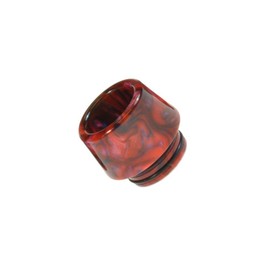 Armerah Marbled Cone 810 Drip Tip eCig Mouthpiece Short/Wide Epoxy Resin Single Red