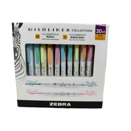 Zebra Mildliner Double-Ended Creative Markers 30-Pack **Brand New**