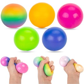 LovesTown 5 PCS Stress Balls for Adults, Squeeze Toys for Kids Sensory Fidget Balls Party Favors Goodie Bag Stuffers Classroom Prize