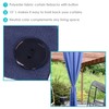 Sunnydaze 13-Inch Outdoor Curtain Tiebacks with Buttons - Spun Polyester