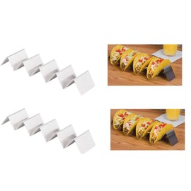 2 PACK Stainless Steel Taco Holder Server Commercial-Grade Quality