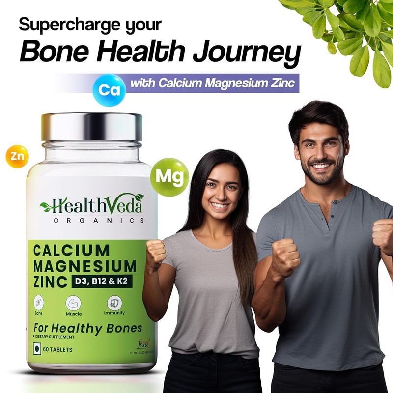Generic Organics Calcium, Magnesium, Zinc with Vitamin D3 & B12,