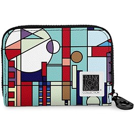 Monarque RFID Secure Armored Signature Zipper Wallet (Frank Lloyd Wright City By The Sea)